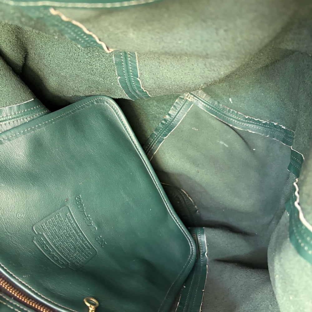 Coach rare vintage green leather large soho bag 4082