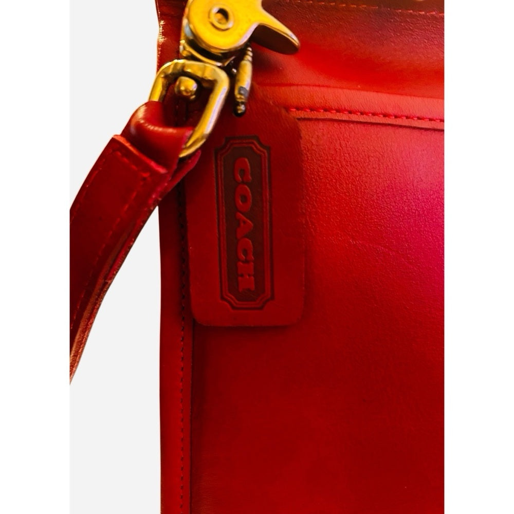 Vintage Coach Willis Bag 9927 Red Glove Tanned Leather Top Handle Crossbody