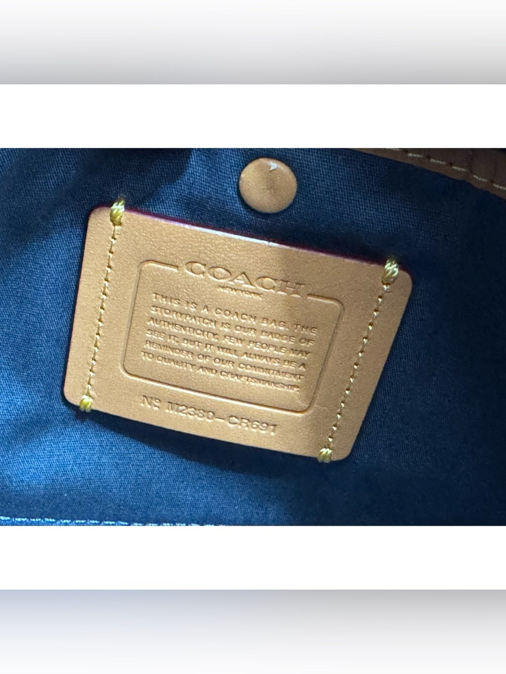 COACH Rogue Bag 25 In Signature Denim, BRASS/ BLUE