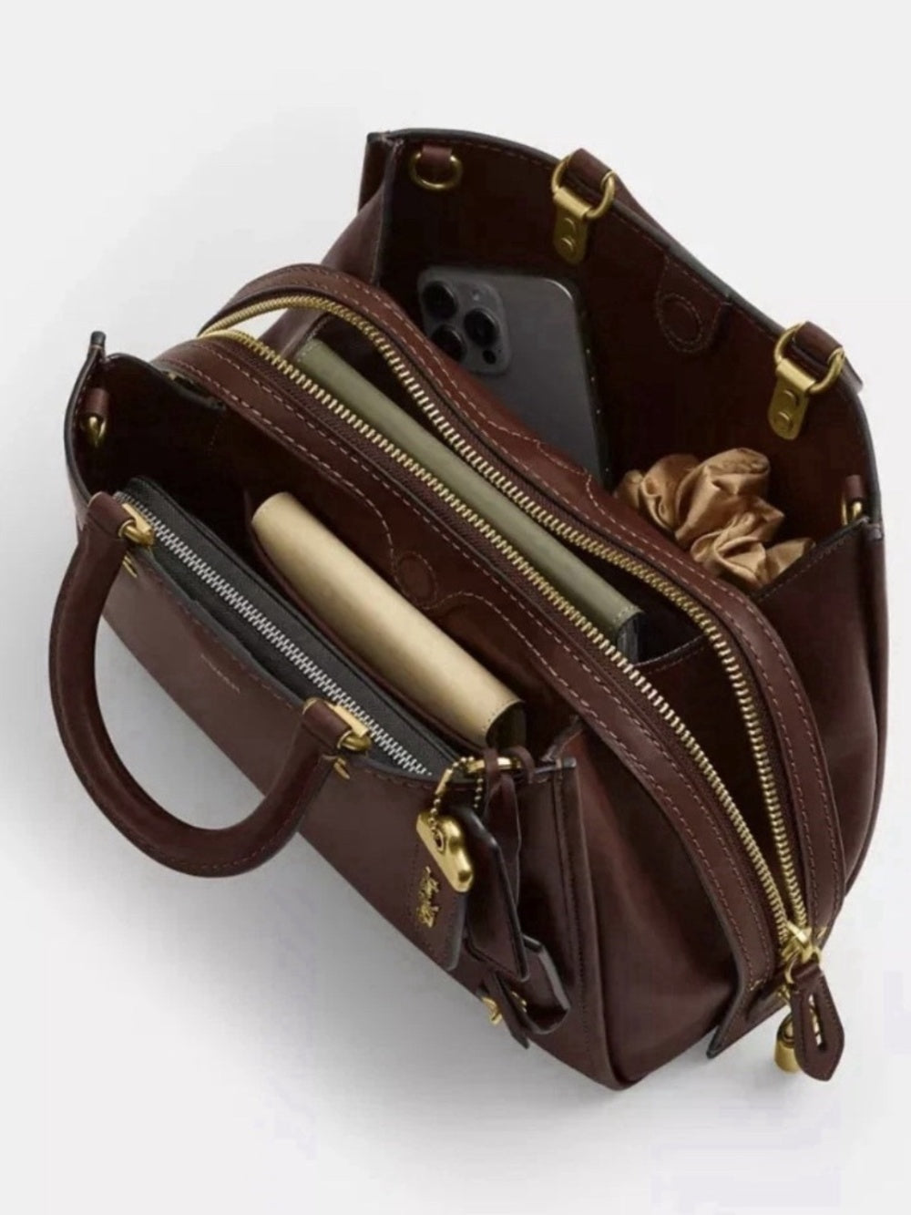 COACH Rogue Bag 31 CCX23 Brass/Maple 3WayWear Full Grain Leather FACTORY WRAPPED