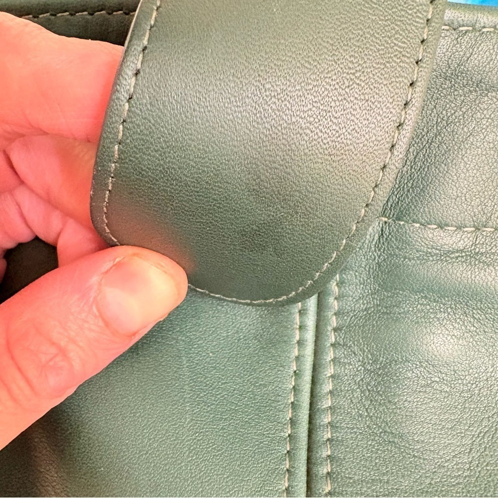 Coach rare vintage green leather large soho bag 4082
