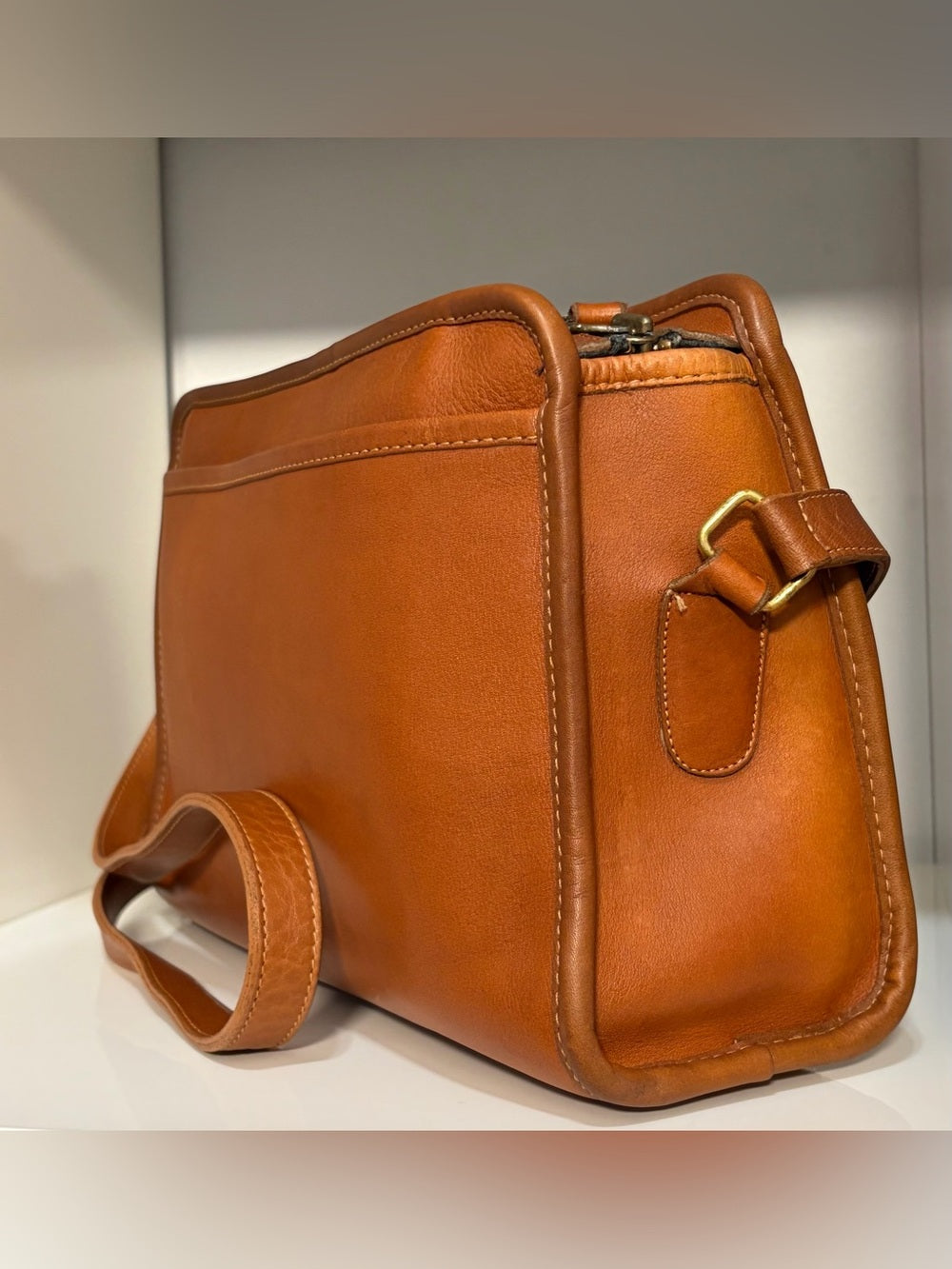 Vintage Coach Swagger Bag (#9820) Made in NYC w/ Rare “Irregular” Creed Stamp