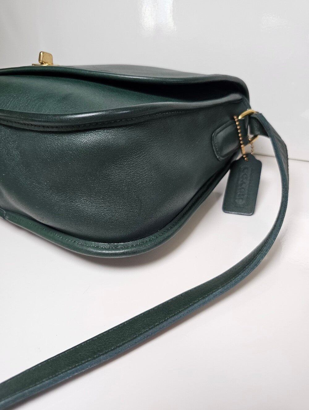Vintage 1994 Coach City Bag 9790 Bottle Green USA Made Rare Collector Piece