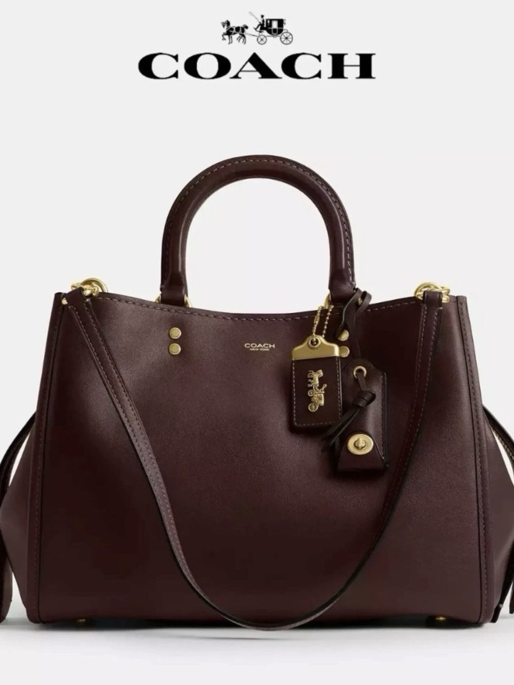 COACH Rogue Bag 31 CCX23 Brass/Maple 3WayWear Full Grain Leather FACTORY WRAPPED