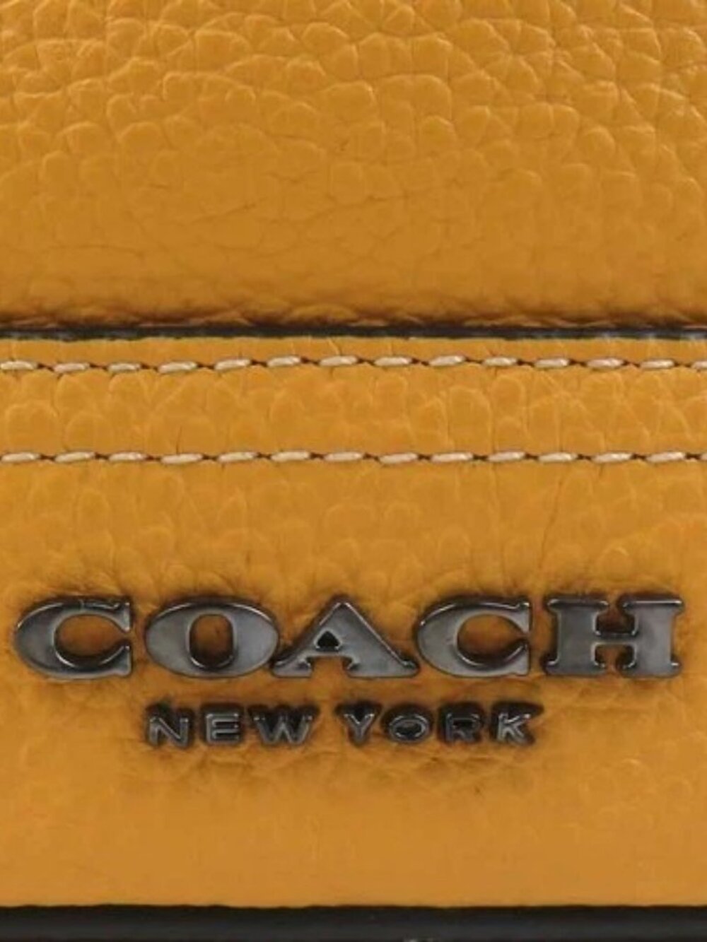 Auth COACH Body Bag Yellow Leather - r11072k