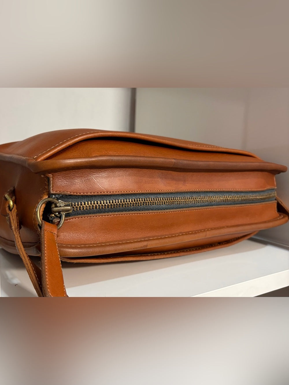 Vintage Coach Swagger Bag (#9820) Made in NYC w/ Rare “Irregular” Creed Stamp