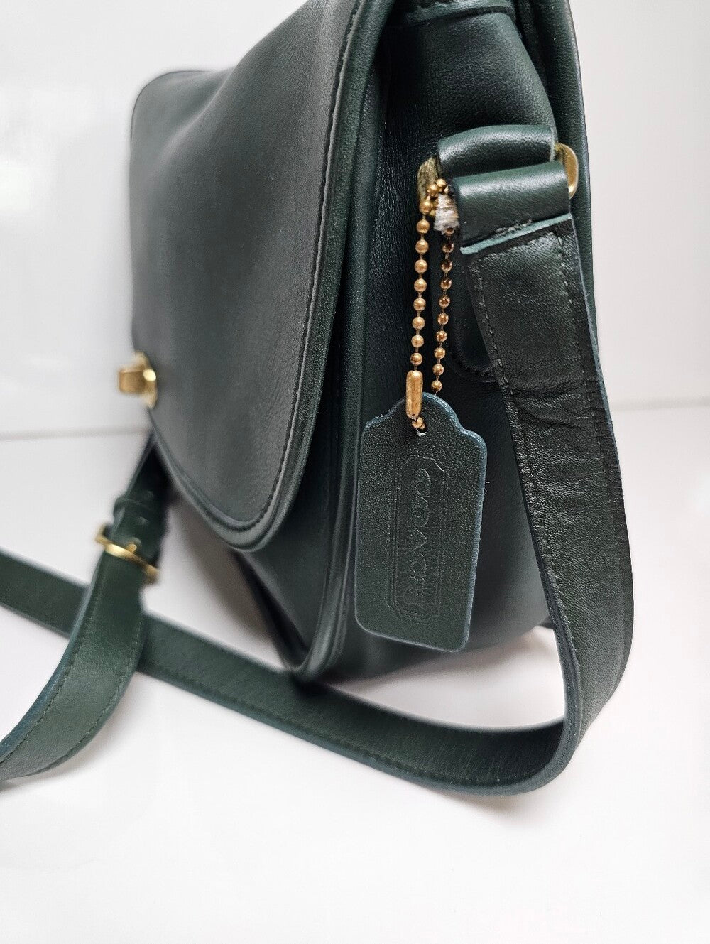 Vintage 1994 Coach City Bag 9790 Bottle Green USA Made Rare Collector Piece