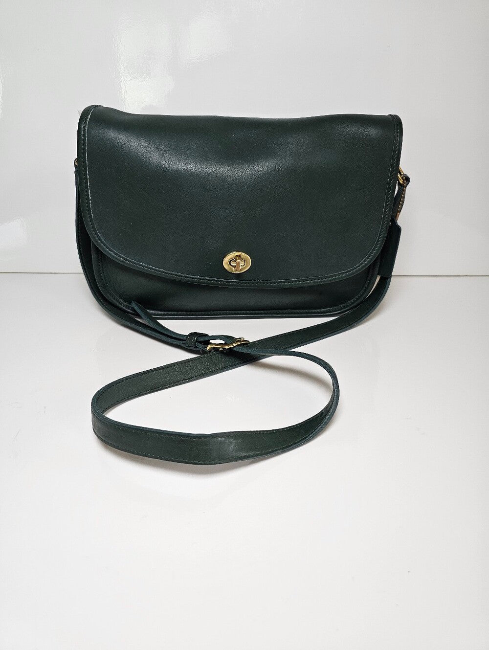 Vintage 1994 Coach City Bag 9790 Bottle Green USA Made Rare Collector Piece